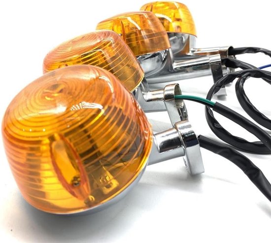 Motor Richtingaanwijzers - Knipperlichten Rond - Motor Veiligheid - Sterke Helderheid - Universele Pasvorm - Amber — afbeelding 2