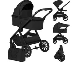 Lionelo Layla 2 in 1 Premium Kinderwagen – Reiswieg & Wandelwagen tot 4 Jaar (22 kg) – AiryDots Matras – Panoramische 3D-Ventilatie – Grote All-Terrain Wielen – Memory Buttons – Magnetische Gesp – Inclusief Tas, Regenhoes & Muskietennet