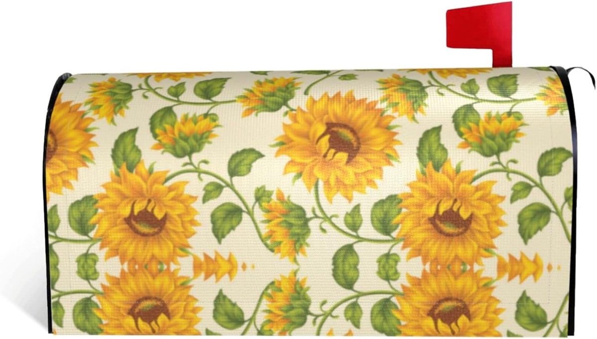 Brievenbus Decoratie - Brievenbushoes - Buiten Decoratie - Magnetische Bevestiging - Standaard Maat - Zonnebloem