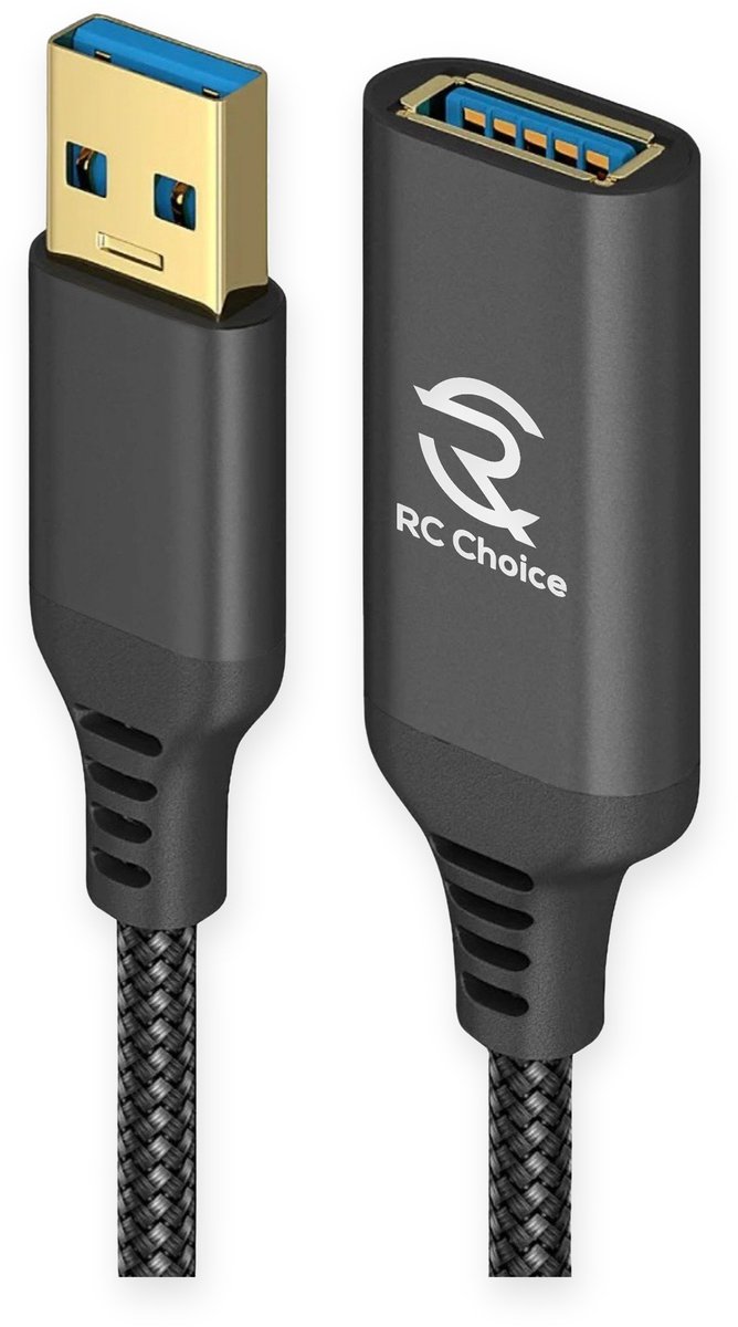 USB 3.0 Verlengkabel - 5Gbps - Sterk en Flexibel Nylon Kabel - 2 Meter