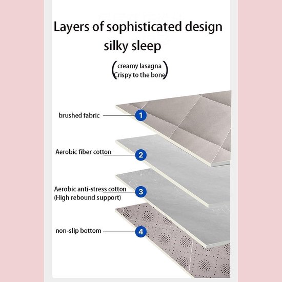 Opvouwbare Futonmatras - Japanse Vloerbedding - Ruimtebesparend Slapen - Gewatteerd Comfort - 90 x 200 cm - Grijs — afbeelding 4