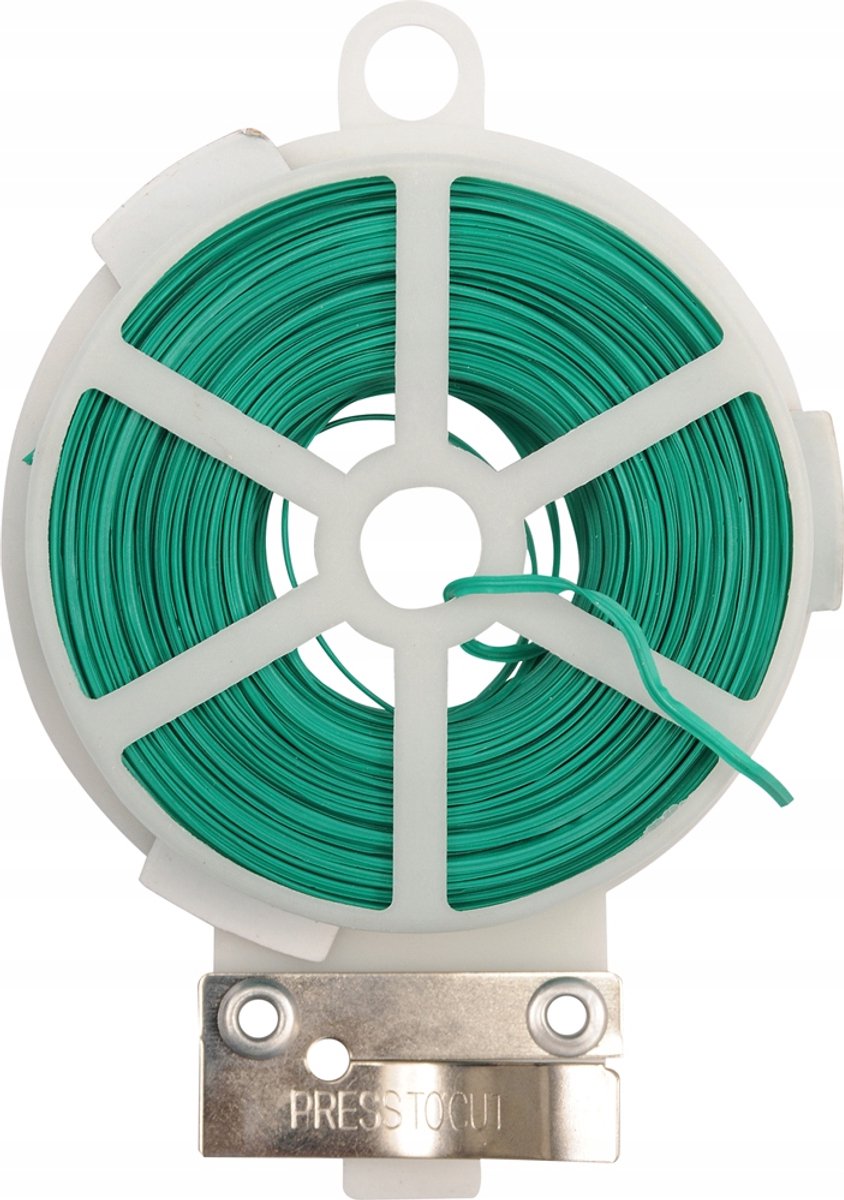 Toya Tuinaarde - Gecoat Tuindraad - 30M - Dikte 0,5 mm - Met Snijder