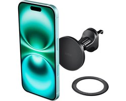 iOttie iTap 3 - Magnetische Telefoonhouder Auto Ventilatierooster - Compatibel met MagSafe / Qi2 - Geleverd met Magnetische Ring Adapter - Zwart