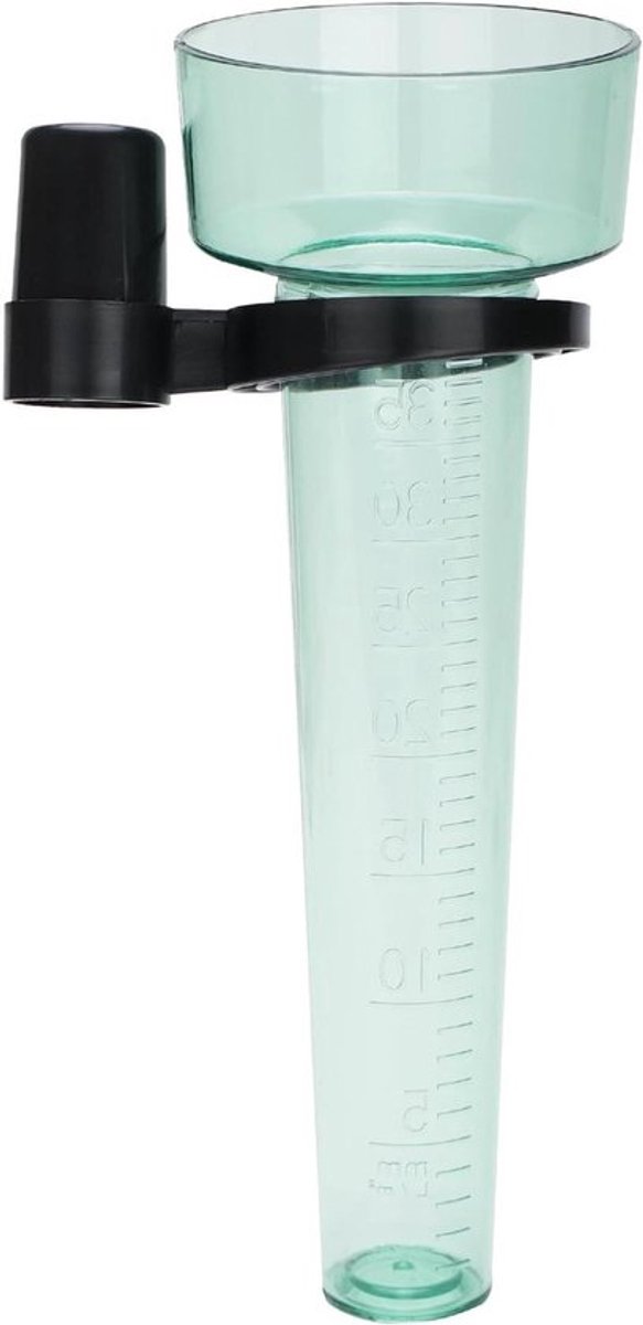 Allecto Plus - Regenmeter voor buiten met houder voor het meten van regenval in lichtgroene kleur voor tuin en boerderij.