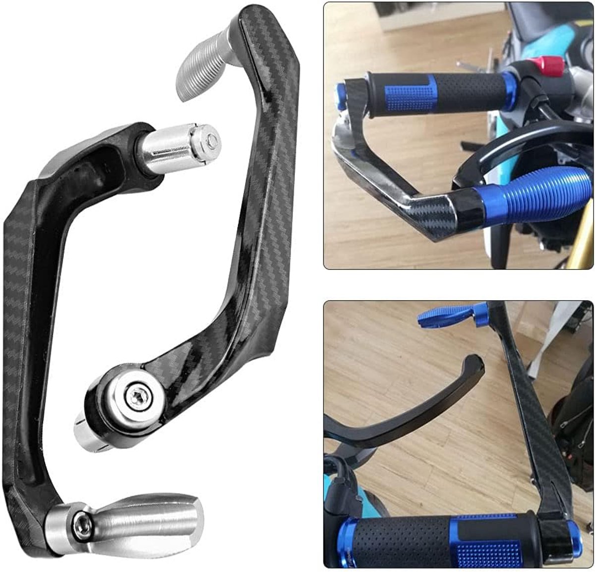 Motorfiets Stuurbescherming - Stuurrem Bescherming - Veilig Rijden - Aluminiumlegering - 22 mm - Zilver
