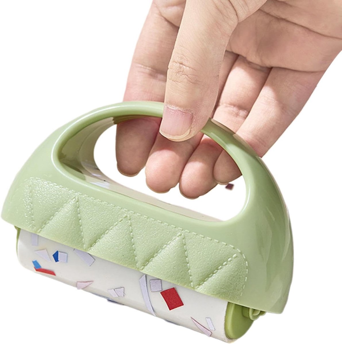 Pluisjesverwijderaar Roller - Plakroller Kleding - Kleding Reinigen - Wasbaar Herbruikbaar - 10.7x5x8.2cm - Groen