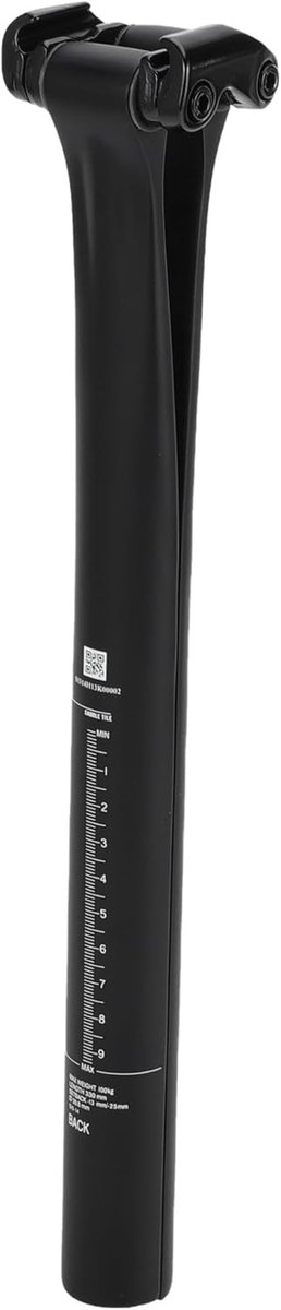 Verstelbare Fiets Zadelpen 30.8x330mm - Koolstofvezel, Mat Zwart, 12mm Offset, Lichtgewicht en Duurzaam