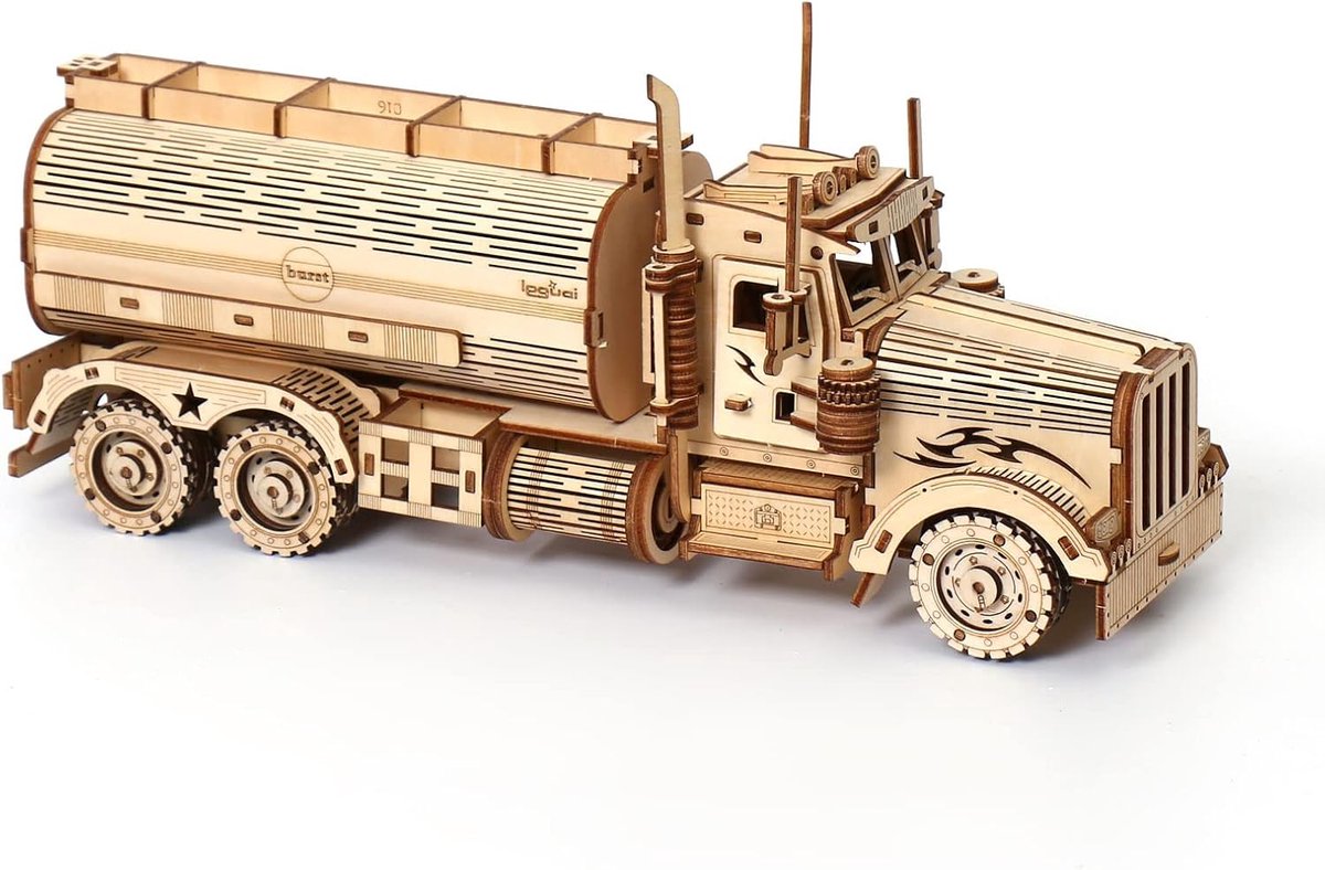SnelShoppen - 3D Houten Puzzel DIY Model Kit 307 Delen voor Volwassenen - Bouwpakket voor Thuisdecoratie - Uniek Cadeau voor Verjaardag - Kleine Tank