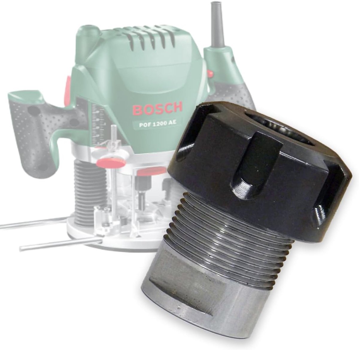 SnelShoppen - Fraiser Spindle Adapter voor Bosch Router POF 1200-1400 ER20 met 12 mm Shank - Houtfrezen Accessoires voor Precisie en Flexibiliteit