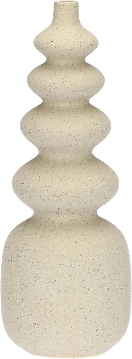 SnelShoppen - Vaas Deco Monofiore 5 niveaus, cementhars, 12 x 12 cm, diepte 32.5 cm, trendy Multicurve collectie voor interieurdecoratie