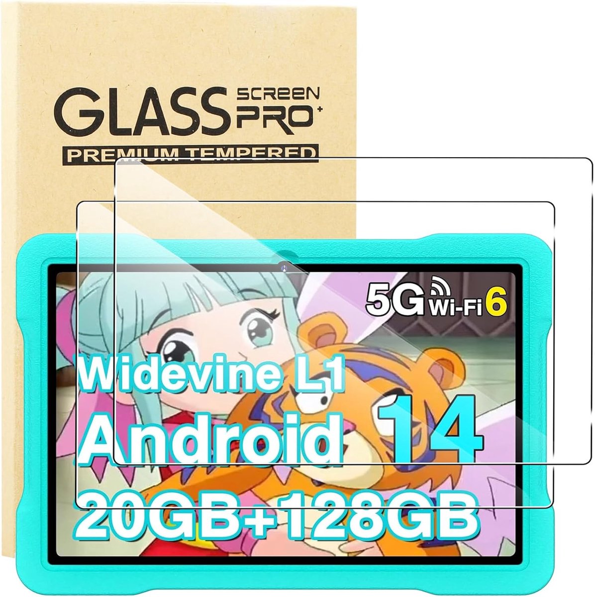 SnelShoppen - Displaybeschermfolie voor Kindertablets 10,1 inch - 2 Stuks Krasbestendig Gehard Glas - Hoge Hardheid HD Helder - Tablet Beschermfolie v