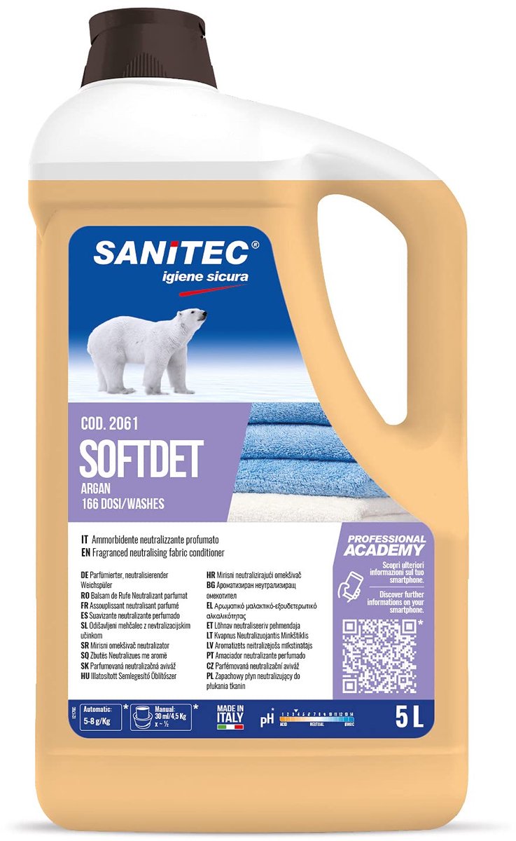 SnelShoppen - Softdet Wasverzachter-additief, Desinfecterend, Voor Hand- en Machinewas, Wit en Kleurrijk, Argan-Essence, 5 kg, Geur en Frisse Was