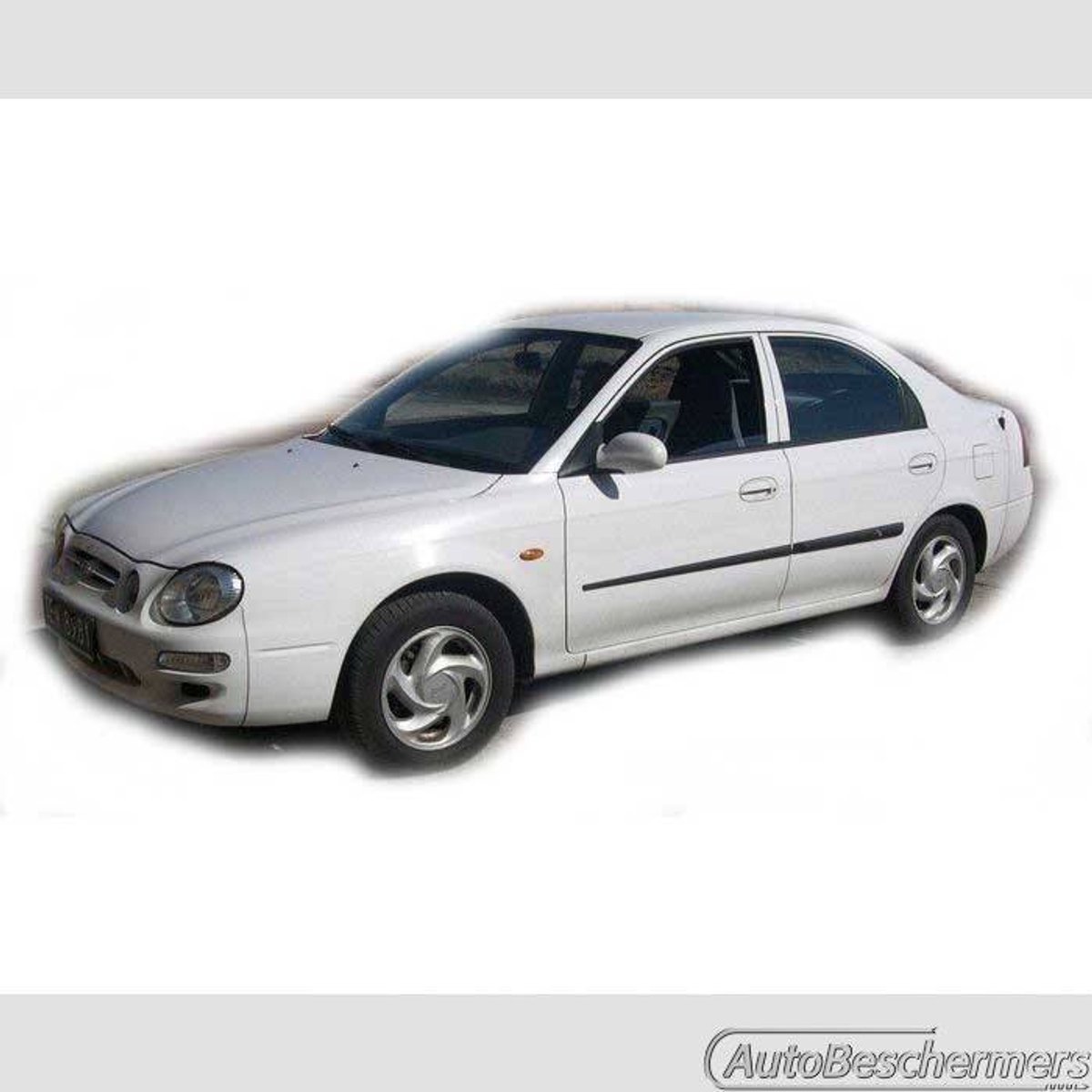 Stootlijsten set zwart voor Kia Shuma 1997-2001. De stootstrips zijn zelfklevend. Set a 4 stuks (#0005)