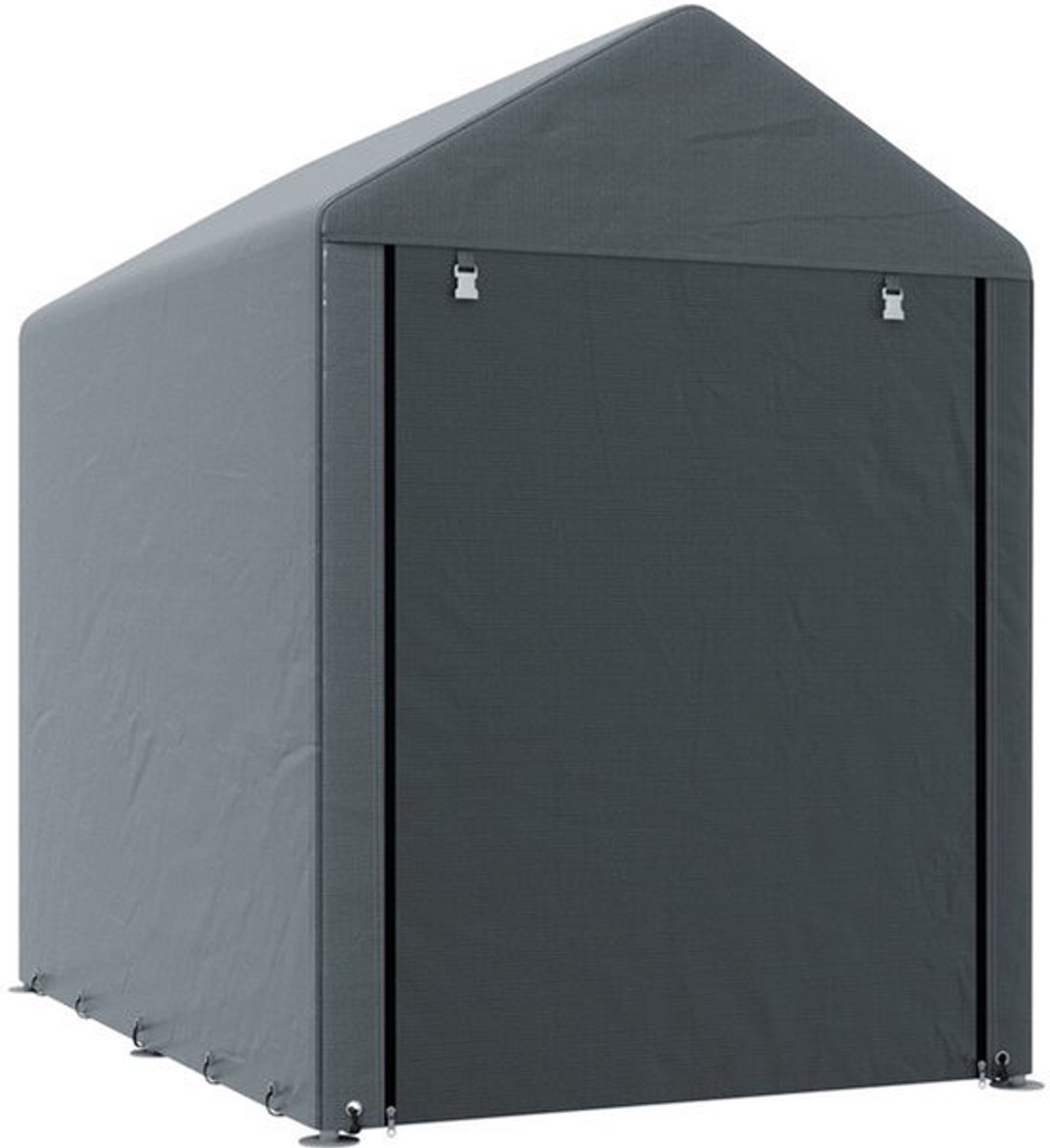 Opslagtent – Tuinschuur – Bewaartent – Opslagruimte – Tuinkast – Donkergrijs – Stevig Stalen Frame – Waterdichte Hoes 1,2x1,8x1,6m