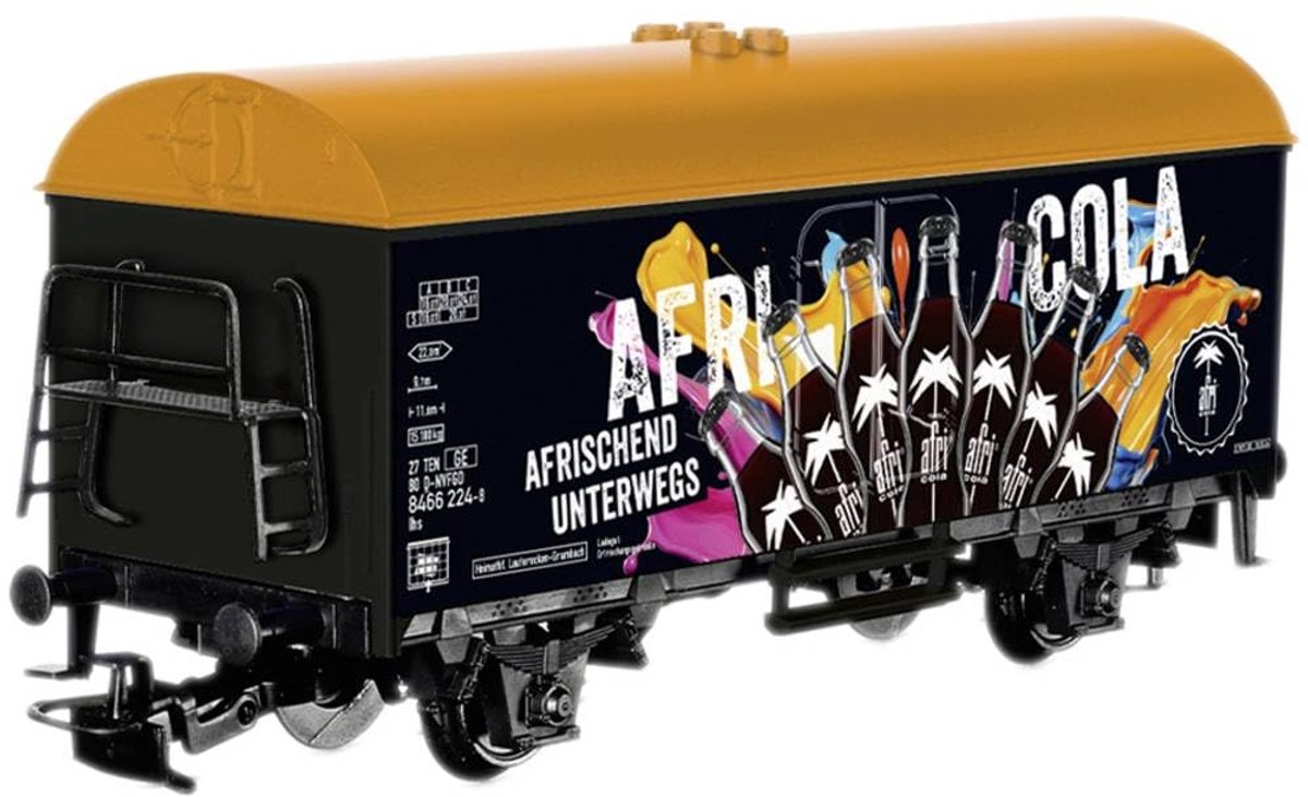 SnelShoppen - Koelwagen Afri Cola voor Modelspoor, 1:87, Perfect voor Speelgoed Treinen, Uniek Cadeau voor Kinderen en Modelbouwliefhebbers, Hoogwaard