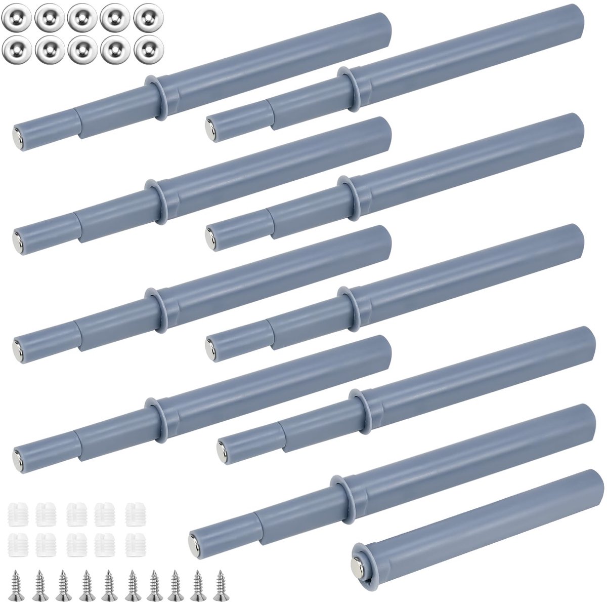 Dailygoods- Meubeldeurslot 10 Stuks - Drukdeuropener - Push-to-Open - Magnetische Druksluiting - Kastdeurdemper - Eenvoudige Montage - Deursluiting