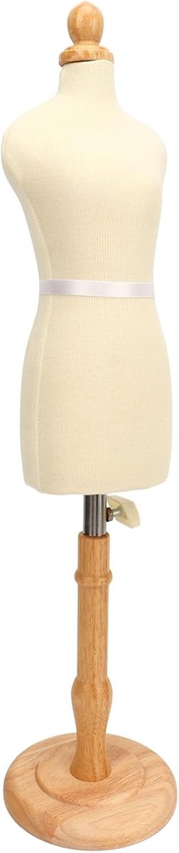 Verstelbare naaipop voor dames met massief houten frame, ideaal voor het maken van patronen en naaiprojecten, afmetingen 36 x 13 x 8 cm