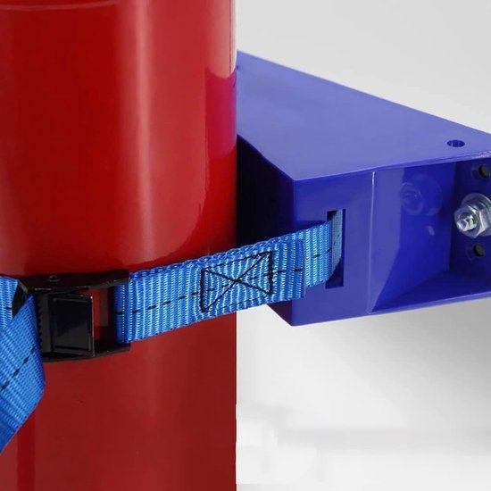 SnelShoppen - Gasfles Houder - Wandmontage Antikantelaar Beugel voor Propaan Gasfles - Duurzaam ABS - Verstelbare Nylon Riemen - Ideaal voor Caravan, — afbeelding 4