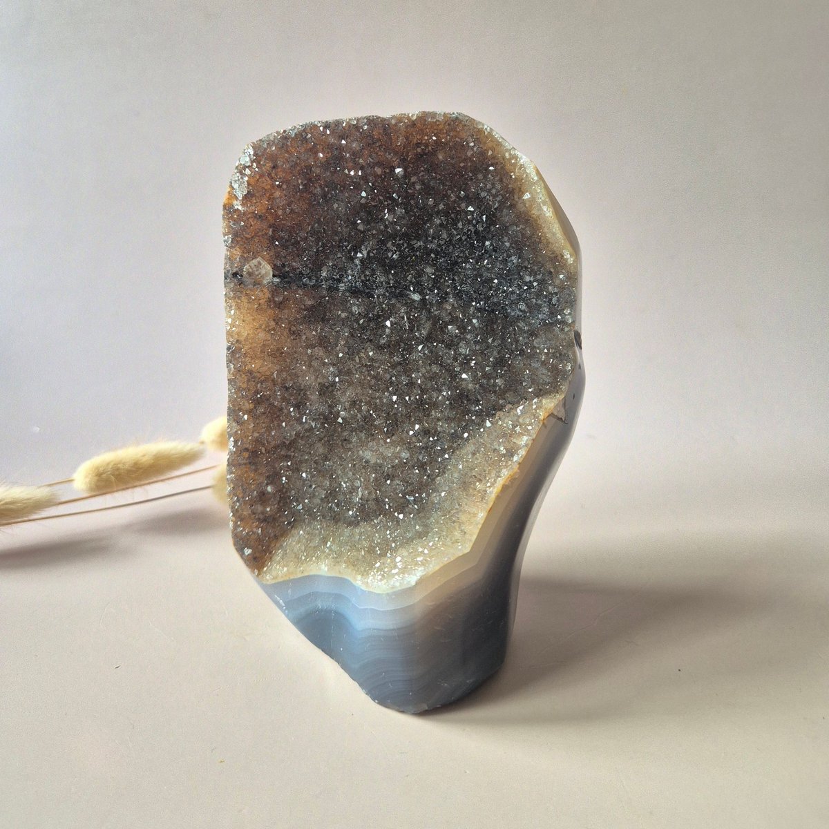 Druzy Agaat uit Uruguay – 1050 gram | Natuurlijke Geode Edelsteen