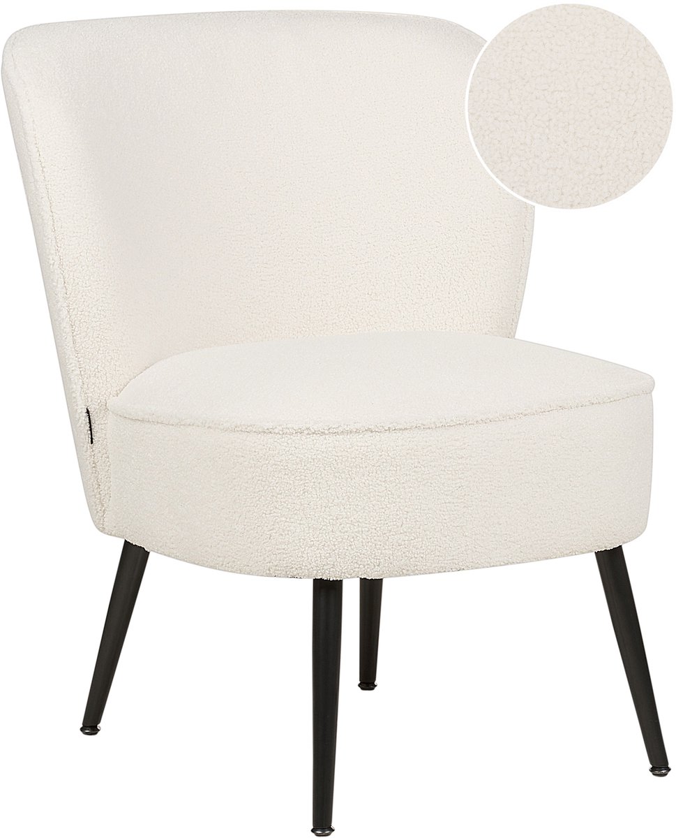 VOSS - Fauteuil - Gebroken wit - Bouclé