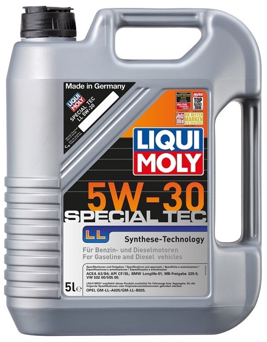 LIQUI MOLY Liqui Moly 5W30 Special Tec LL ( 5L ) 2448 Motorolie ACEA A3/B4 API SL MB 229.5 VW 50200/50500 BMW Longlife-01 (2448)