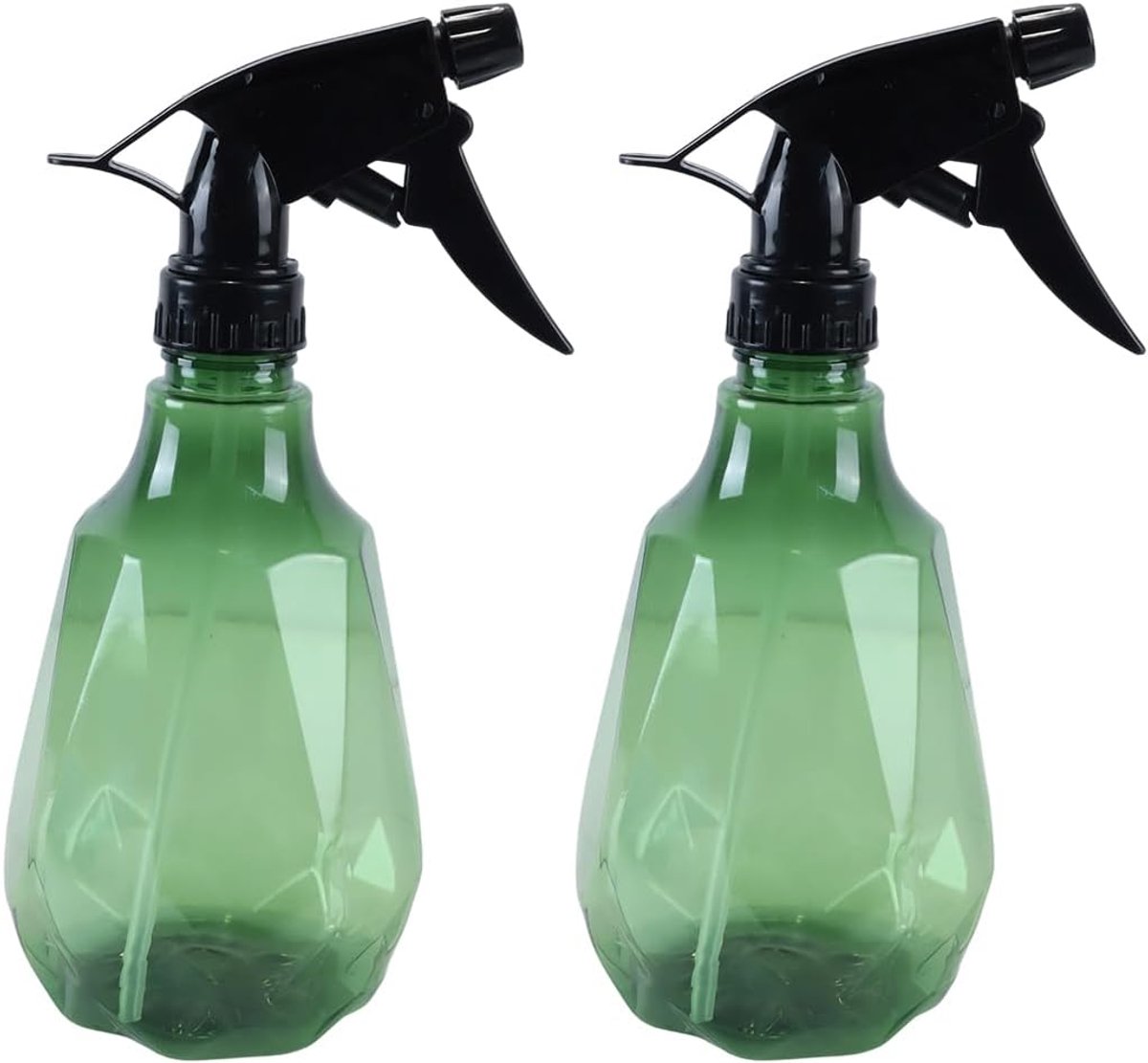 SnelShoppen - 2 Pack 500ml Water Mist Spray Flesjes - Herbruikbare Plastic Spray voor Schoonmaken, Tuinplanten en Haarverzorging - Lichtgewicht, Lekvr