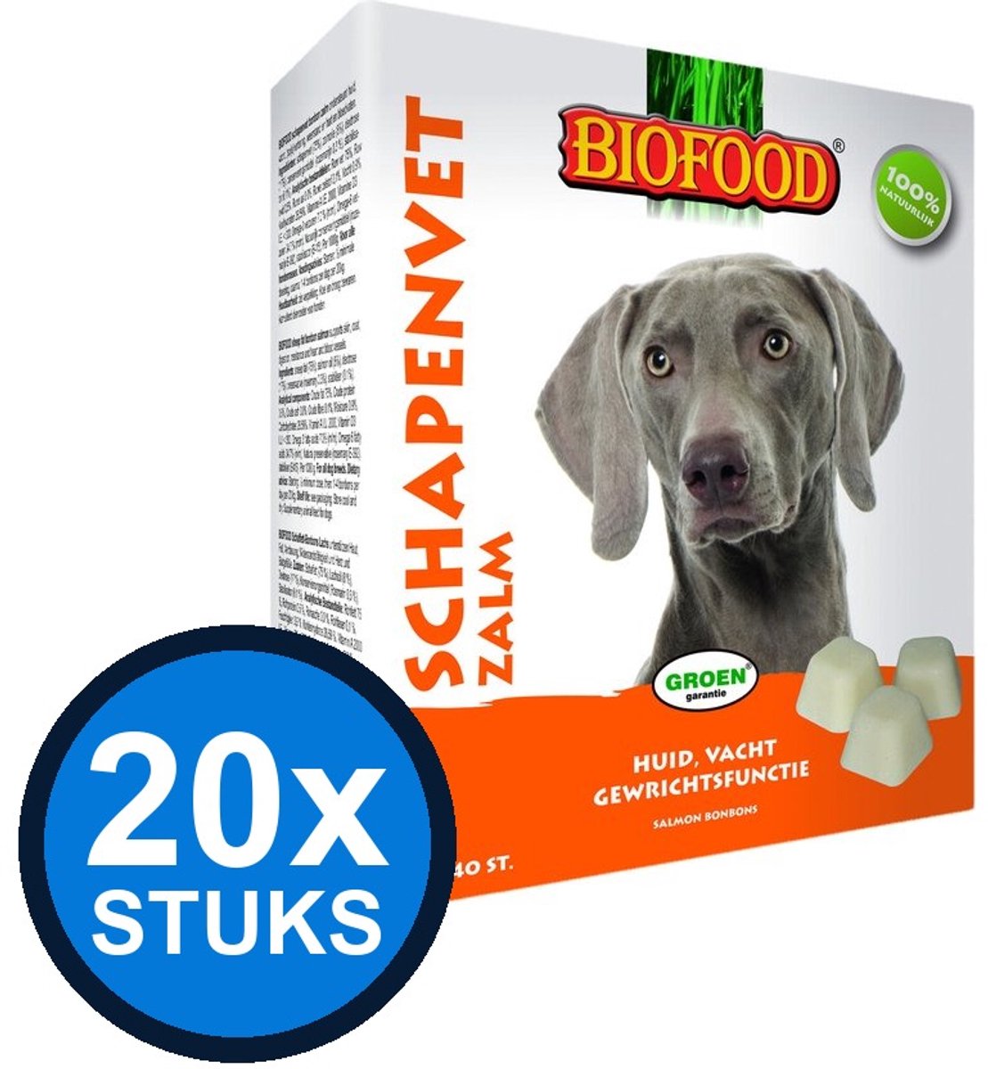 20x Biofood - Schapenvet zalm maxi 40st