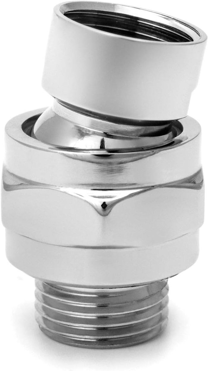 SnelShoppen - QWORK Ball Joint Rain Shower - Verstelbare Swivel Head - G 1/2 Messing Doucheonderdeel - Duurzaam en Corrosiebestendig - Ideaal voor Bad