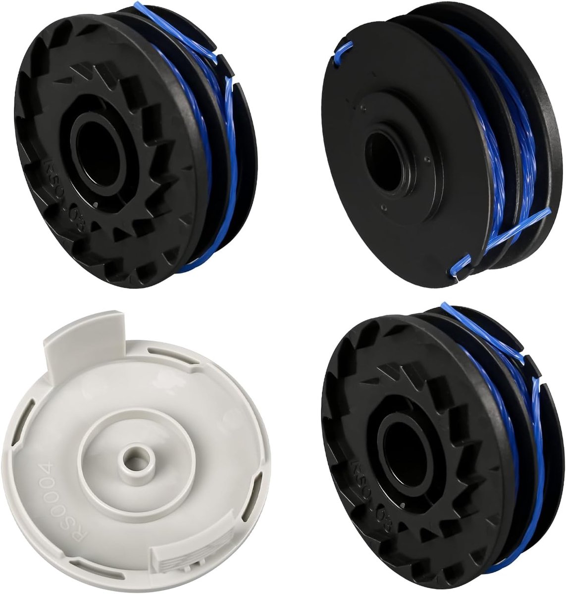 SnelShoppen - Trimmer Spoel Draad Φ1.5mm 8M - Vervangingsspoel voor Veelzijdige Tuintrimmers, Duurzaam Nylon, 3 Coils + 1 Cover, Ideaal voor Tuinonder