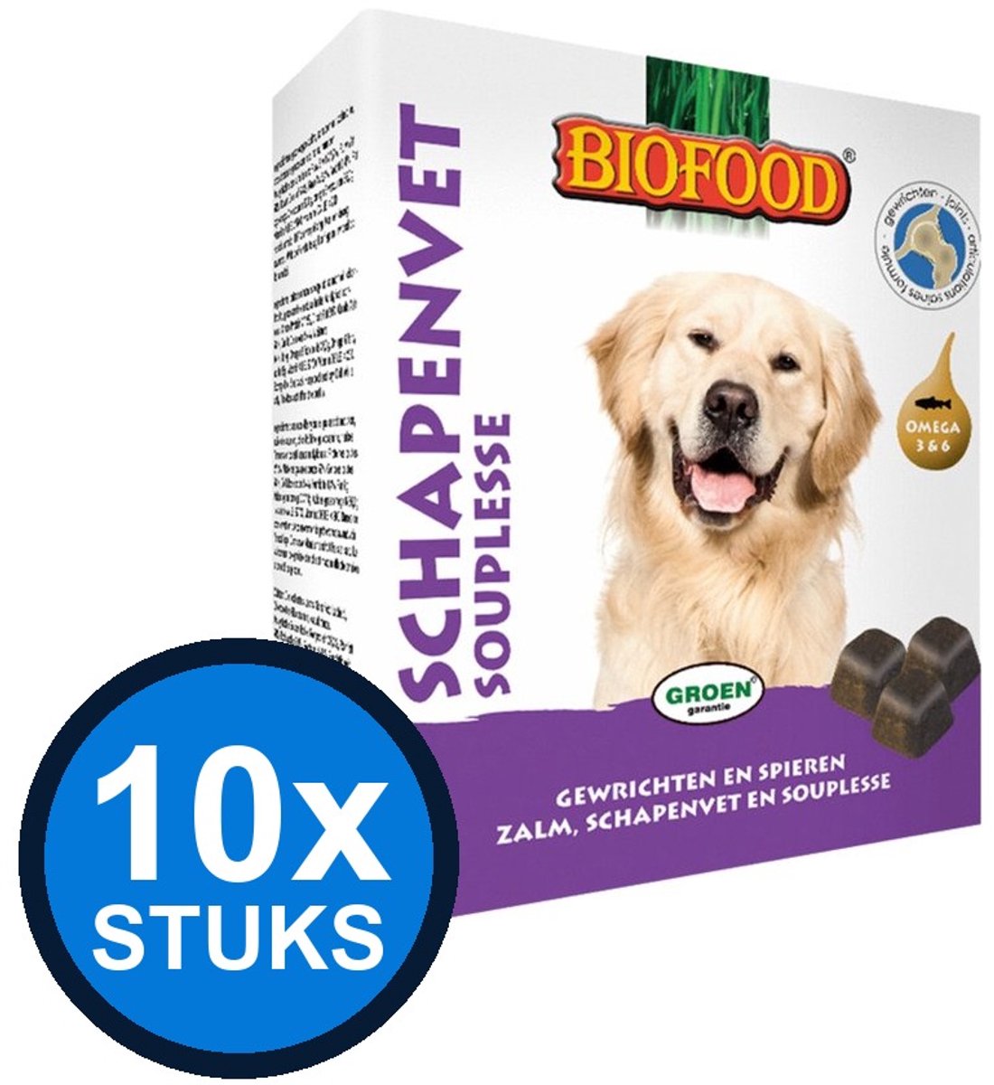 10x Biofood - Schapenvet souplesse 40st