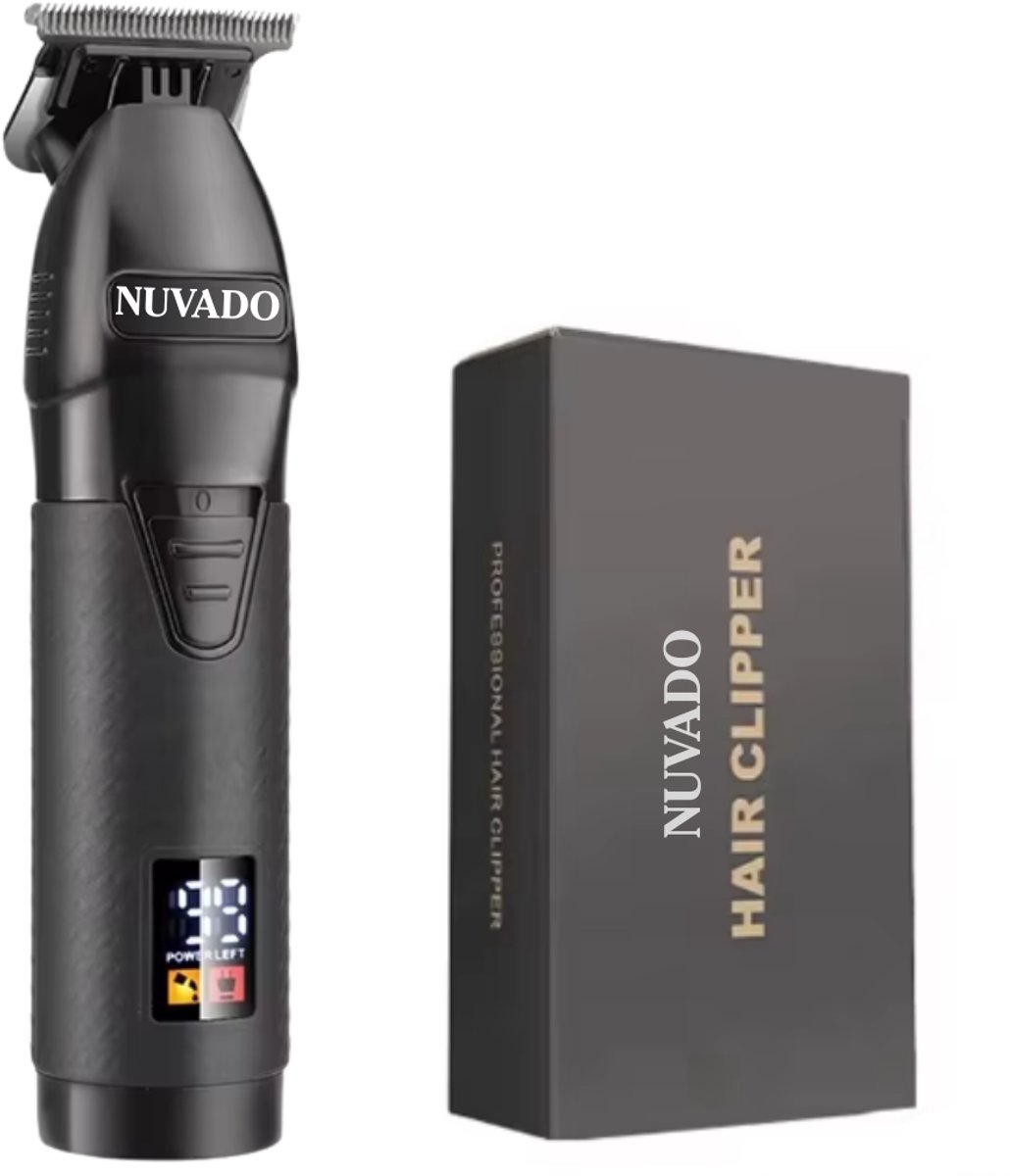 Nuvado Baardtrimmer – Zwart – Precisietrimmer met 1.5–9 mm Opzetkammen – Draadloos & USB-oplaadbaar - 4u Gebruiksduur - Pijnloos