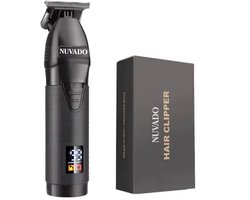 Tondeuse à barbe Nuvado – Noir – Tondeuse de précision avec sabots de 1,5 à 9 mm – Sans fil et rechargeable par USB - 4h d'autonomie - Indolore