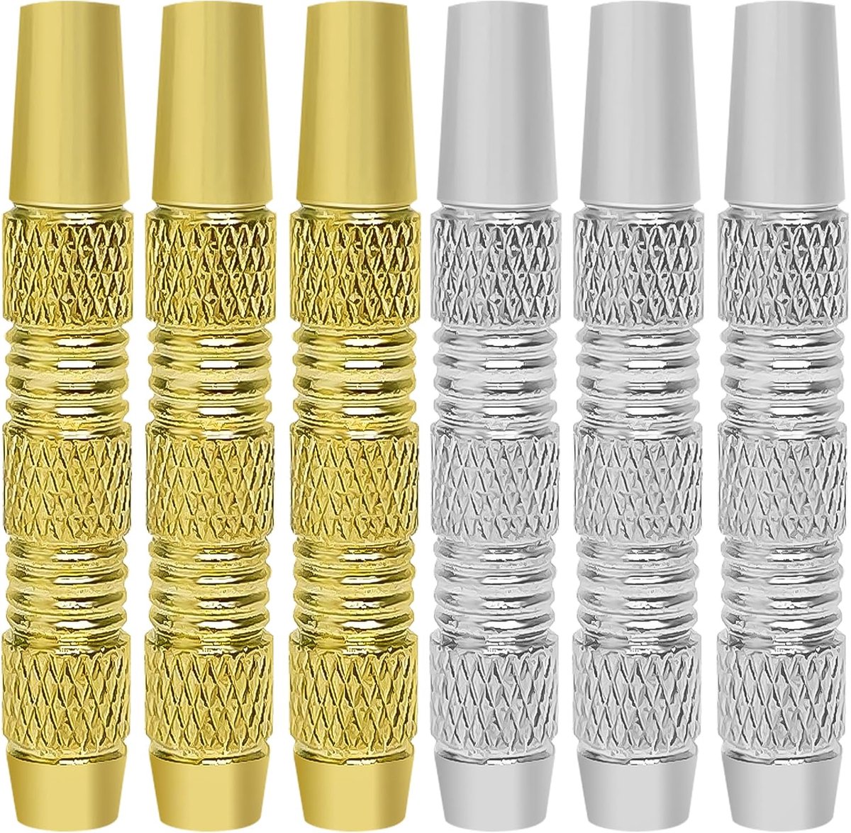 SnelShoppen - 6 Pcs Koper Dart Vervang Barrel Accessoires, 16g Stalen Punt Dart Set, Knurled Messing Grip voor Zachte en Harde Darts - Perfect voor Fe