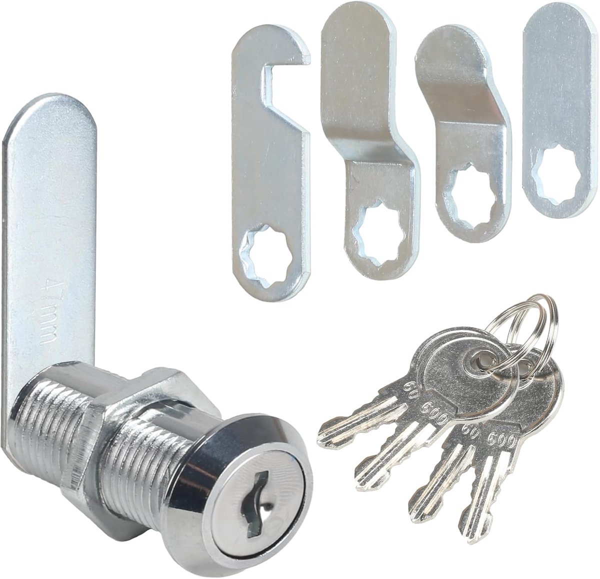 SnelShoppen - Mailbox Lock 30 mm - Duurzame 4 Sleutel Deurslot met 5 Verschillende Sluitplaten - Kastslot - Leverslot Voor Kastdeuren - Waterdicht en