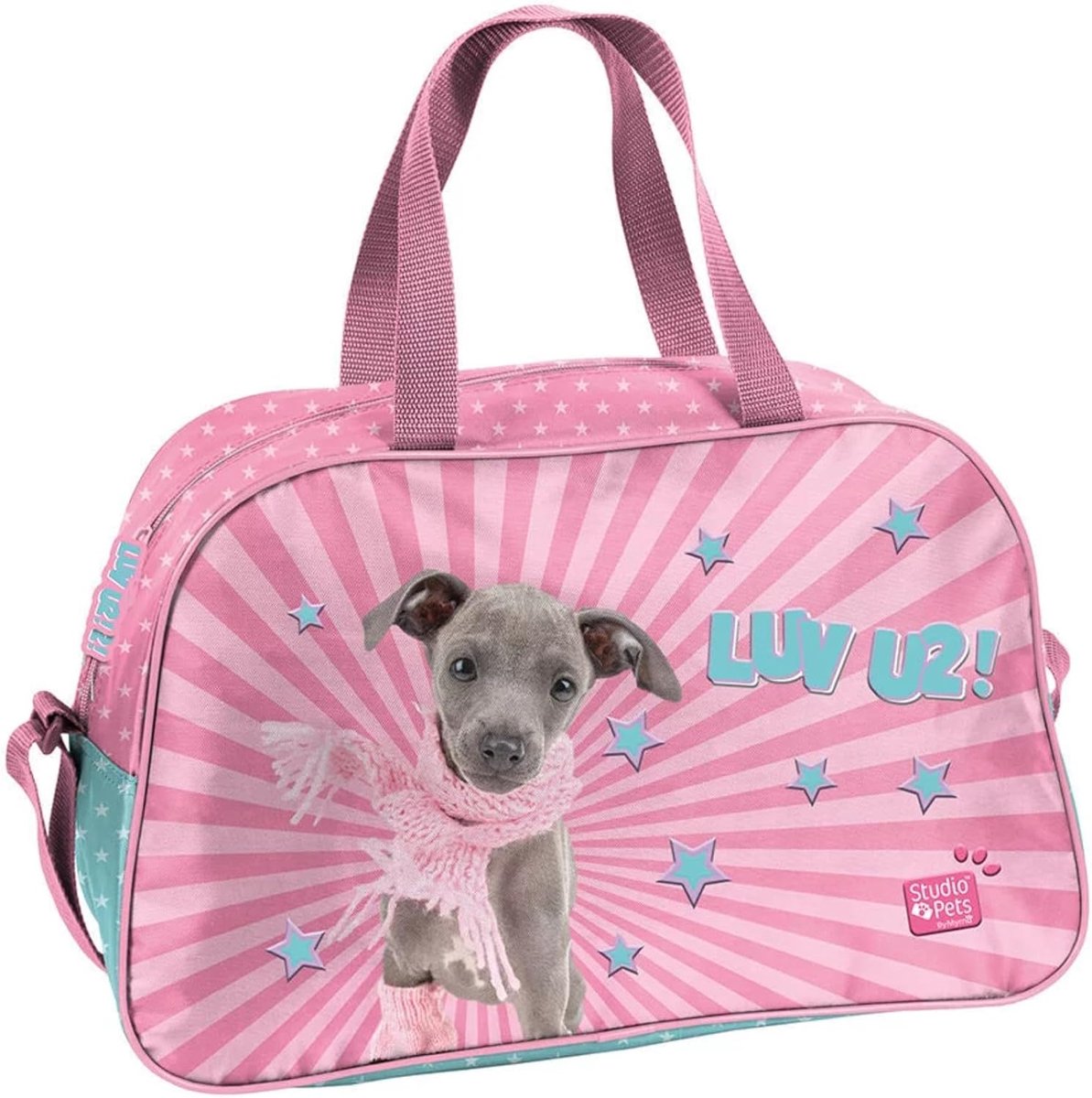 SnelShoppen - Sporttas Schoudertas Reisbagage voor Kinderen met Schattige Hond Motief - Perfect voor Gymnastiek, Zwemmen, Vakantie, Diverse Ontwerpen