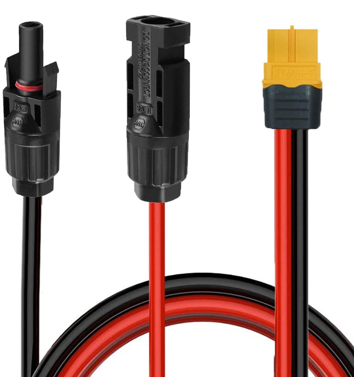 SnelShoppen - Solar to XT60 Adapter Kabel 12AWG, 2m/78.7inch, Voor Portable Powerstations, Duurzame Zonnepaneelkabel Voor Camping en Buitengebruik