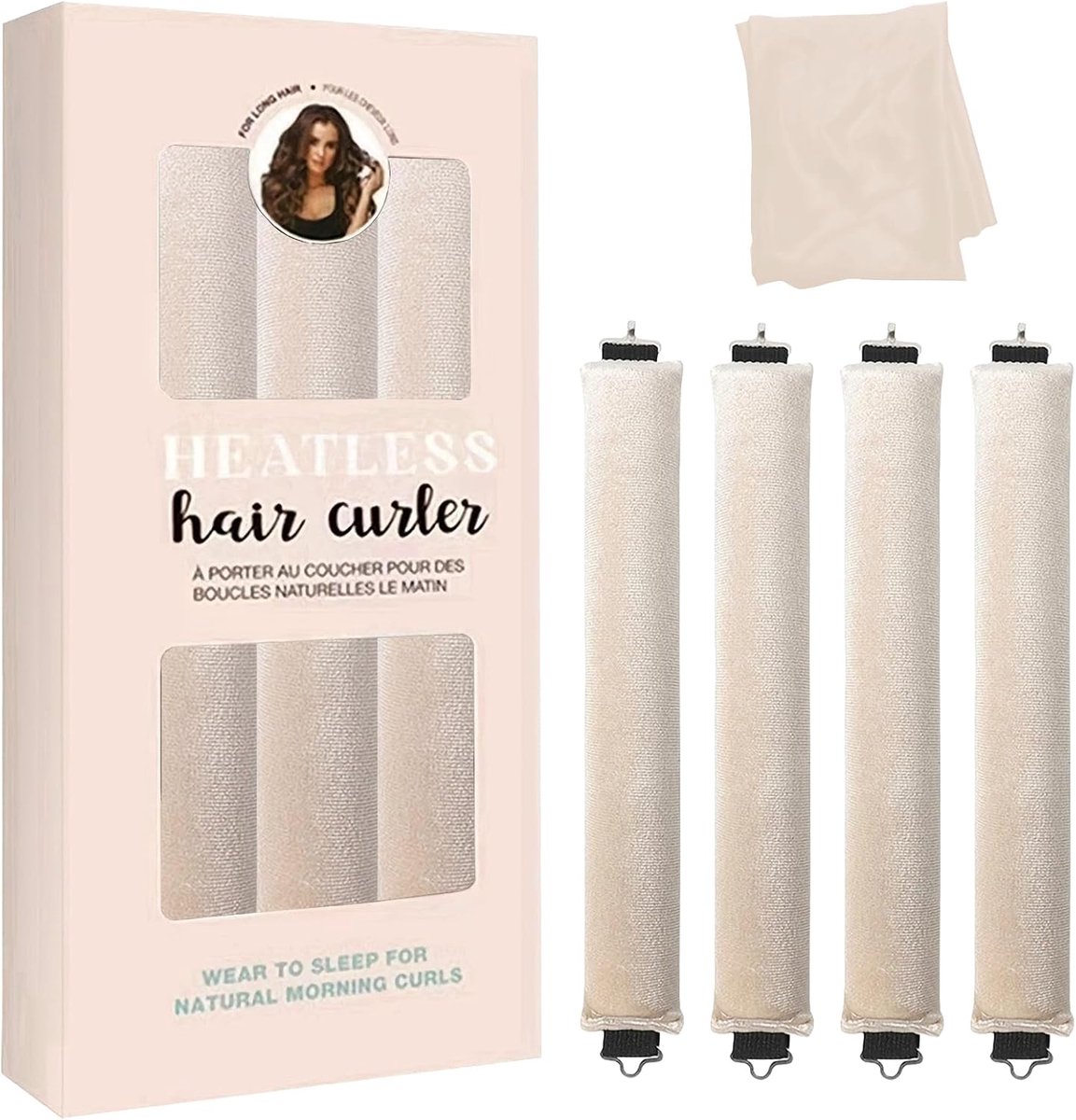 SnelShoppen - Heatless Curls Band - 5 Stuks Hittevrije Krulspelden voor 's Nachts - Luxe Zacht Fluwelen Materiaal - Ideaal voor DIY Krullen Zonder Hit