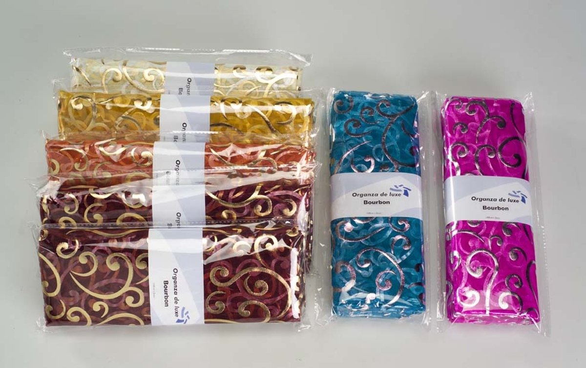 Organza de luxe Bourbon pink 150 cm x 3 mtr