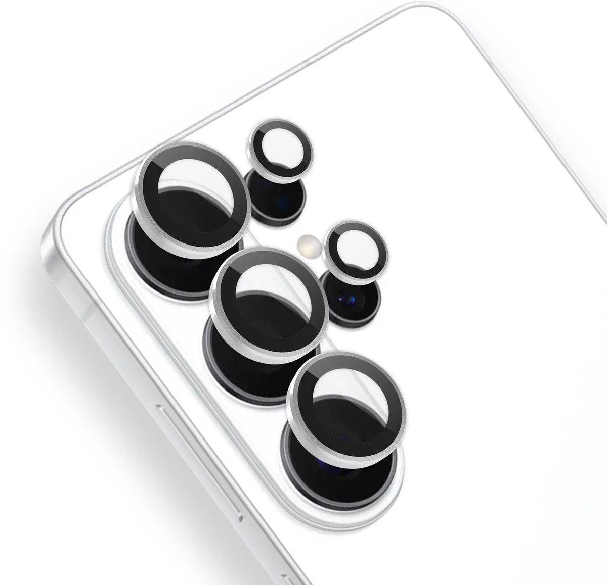 Rosso Camera Frame Protector Geschikt voor Samsung Galaxy S26 Ultra - Case Friendly - 9H Tempered Glass voor Cameralens - Gemakkelijke Installatie met Tray - Wit