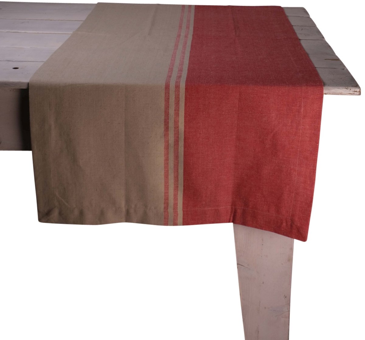 Middle Stripe Tafelloper rood 50x140cm