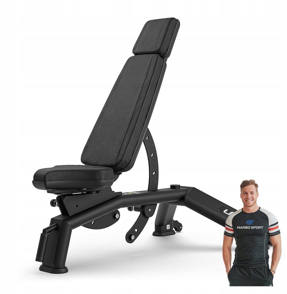 Marbo Sport - Verstelbare halterbank UR-L001 - 6 rugstanden en 4 zitstanden - belastbaar tot 400 kg