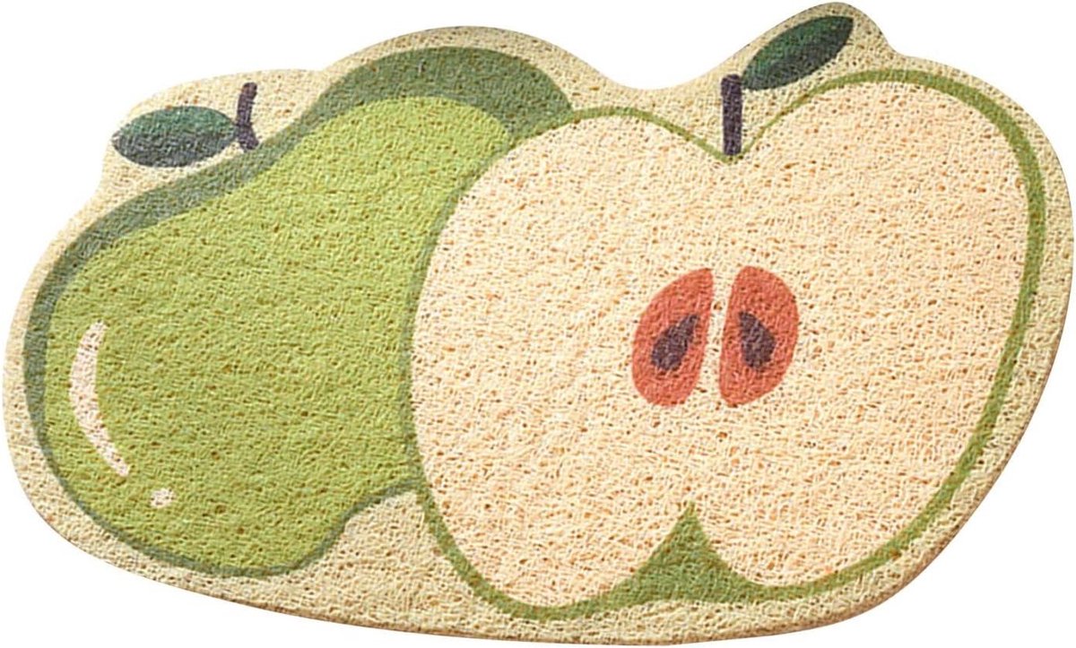 Kattenbakmat - Huisdier Accessoire - Huis Schoonhouden - Antislip Achterkant - 40 x 30 cm - Fruitvorm
