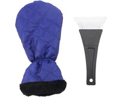 Auto Ijskrabber - Winterhandschoen - Ruiten Ontdooien - Met Warme Handschoen - 38 x 15 cm - Blauw