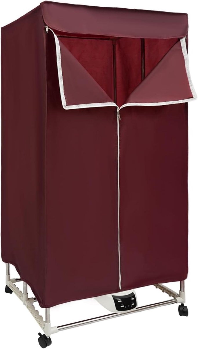 Elektrische Wasdroger Draagbare Mini Droger Snel Kleding Drogen PTC 5-laags Verwarming 70x50x150 cm Wijnrood