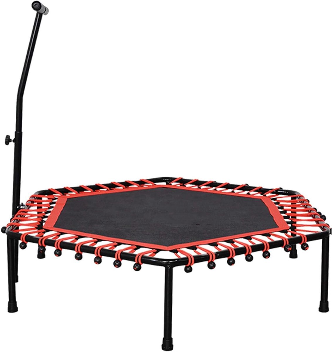 Fitness Trampoline - Rebounder Springtrainer - Binnenshuis Trainen - Stille Bungee Touwen - 127 cm Diameter - Oranje