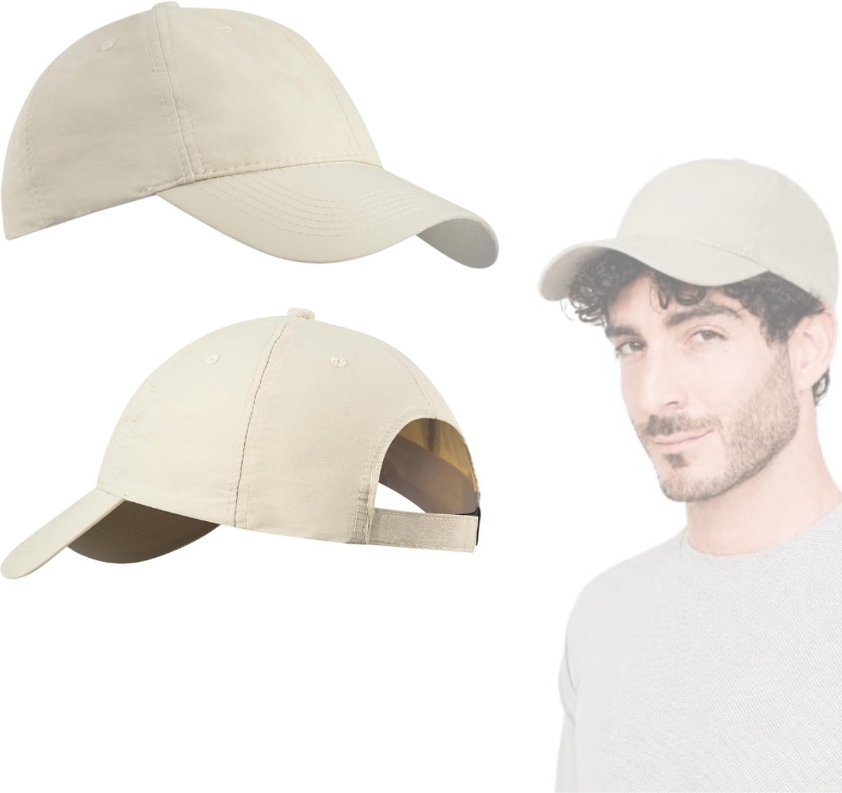Zavio® Koelpet - Verkoelende Pet - Sports Cap - Beige