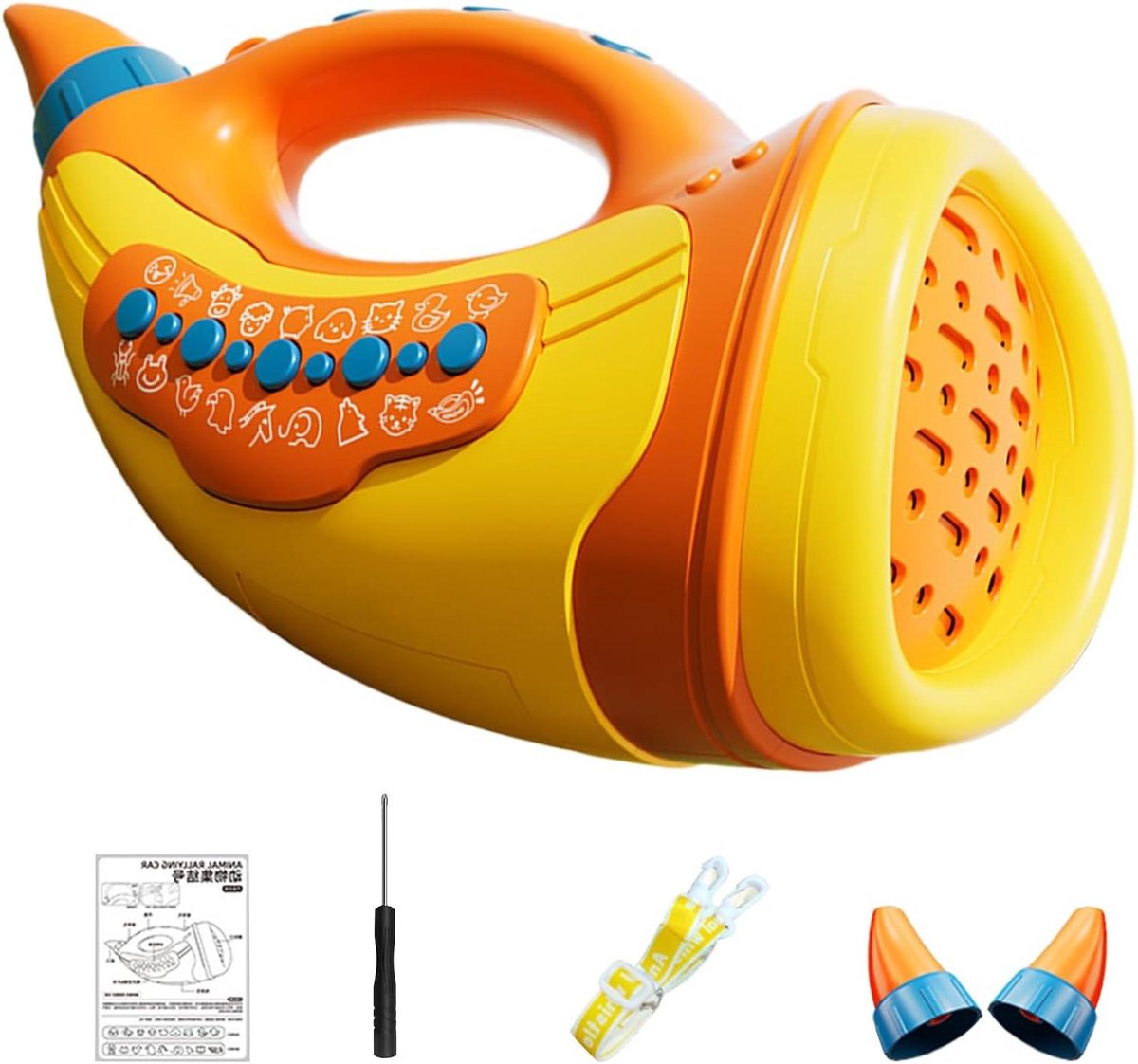 Dieren Fluit Speelgoed - Interactieve Horn Kinderen - Ontwikkeling Ademcapaciteit - Realistische Dierengeluiden - 192 x 135 x 96 cm