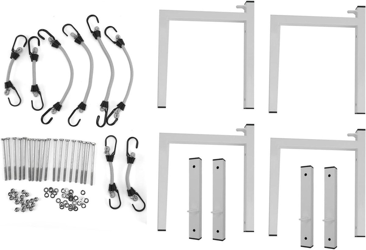 Aanhanger Ladderrek - Ladderdrager Trailer - Laden Vervoeren - Zware Staalconstructie - 230 kg - Zwart
