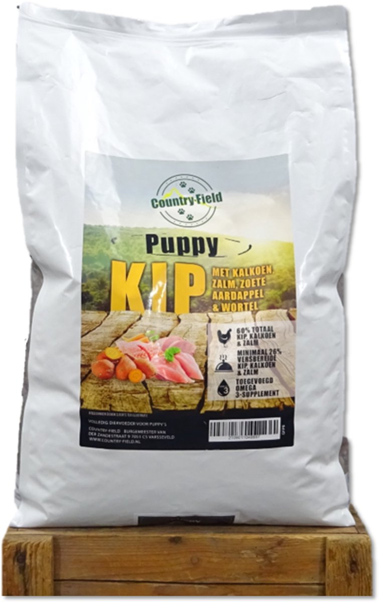 Country-Field Country-Field Graanvrij Puppy kip, kalkoen, zalm 6kg