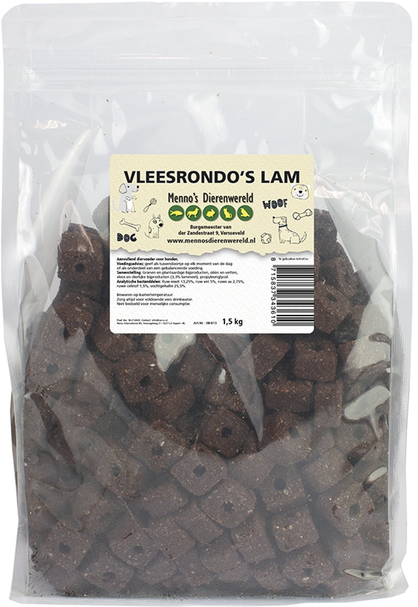 Vleesrondo's lam 1500 gram hersluitbaar